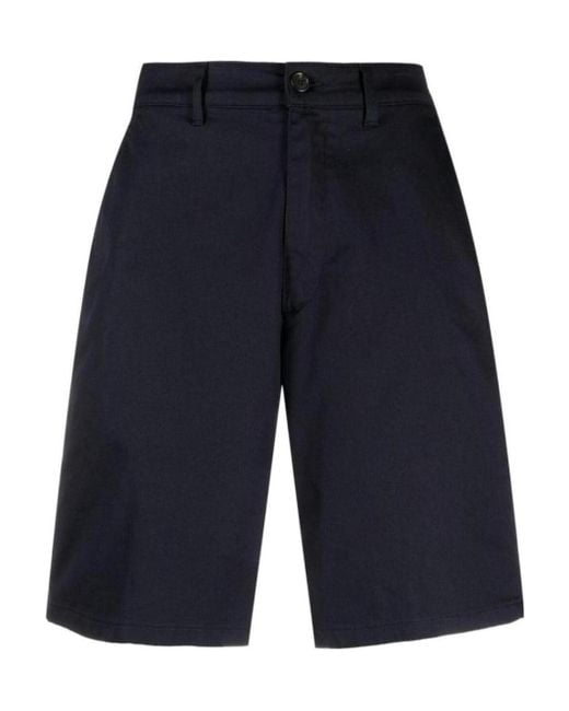 Department 5 Blue Logo-Patch Shorts for men