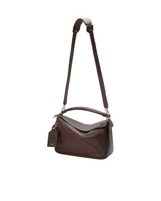 Loewe Brown Large Featherlight Puzzle Bag for men