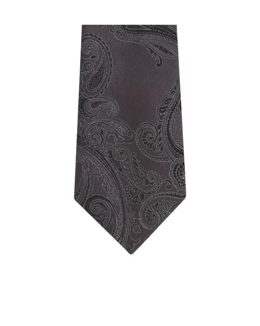 Etro White Silk Jacquard Tie With Paisley Motif for men