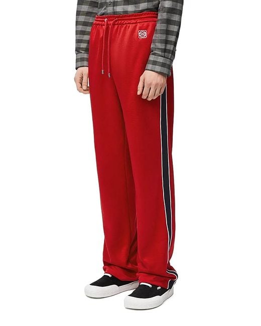 Loewe Red Technical Jersey Tracksuit Trousers for men