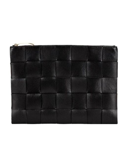 Bottega Veneta Black Intrecciato Pouch