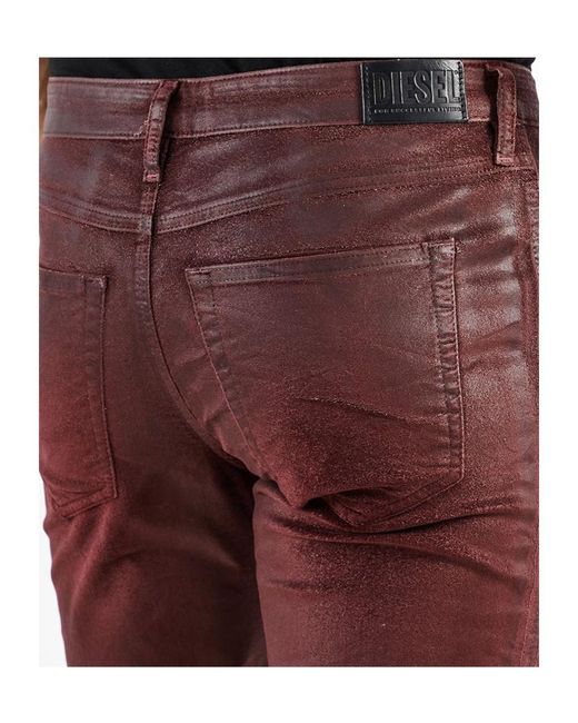 DIESEL Red Slim-Fit Jeans for men