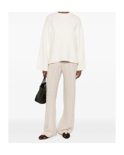Soft Goat White Long-Sleeved Knitwear