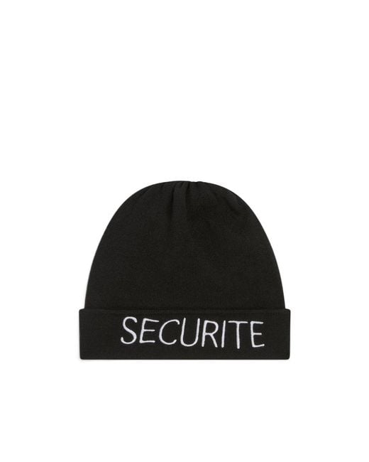 GALLERY DEPT. Black Securite Wool Beanie Hat for men