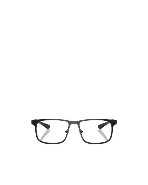 Emporio Armani White Square Frame Glasses for men