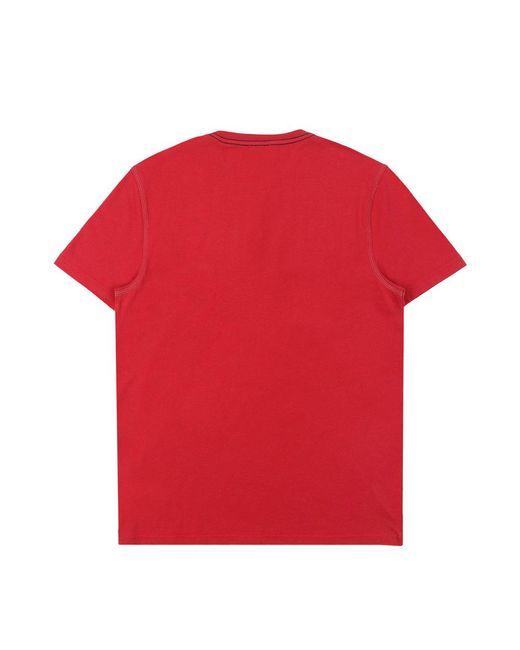 EA7 Red Logo T-Shirt With Round Neck for men