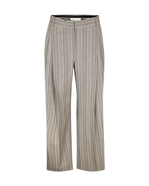 Stella McCartney Gray Color-Blocked Fashionable Casual Pants