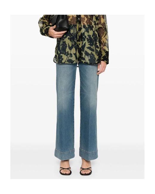 Victoria Beckham Blue Jeans With Belt Loops