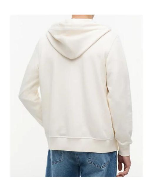 Tommy Hilfiger White Flag Embroidery French Terry Zip-Thru Hoody for men