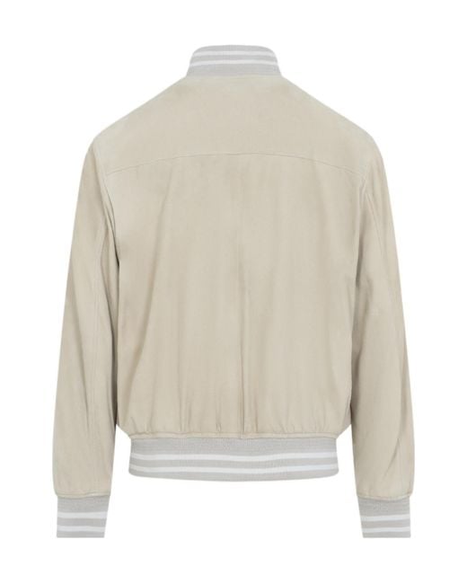 Ralph Lauren Natural Suede Bomber Jacket for men