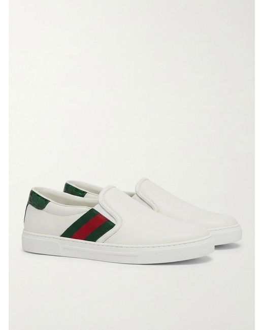 Gucci White Ace Slip-On Sneaker, Fabric for men