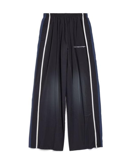 Balenciaga Blue Panelled Elastic-Waist Pants for men