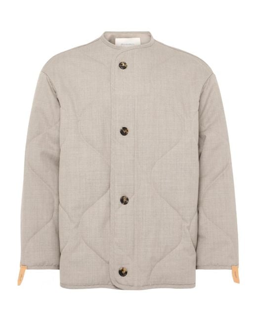 J.W. Anderson Natural Jw Anderson Quilted Button-Up Jacket for men