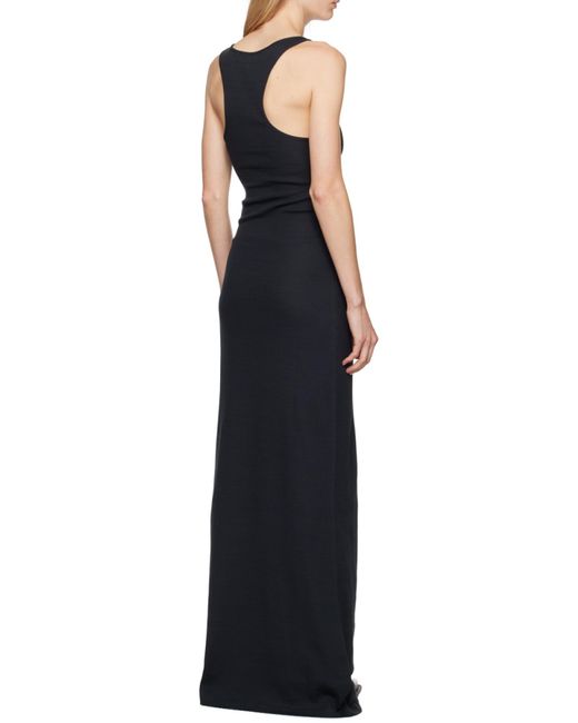 Y. Project Fine-Ribbed Maxi Dress in Black | Lyst