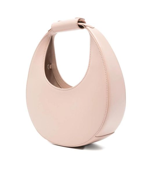 Staud Pink Seam Detail Top Handle Bag
