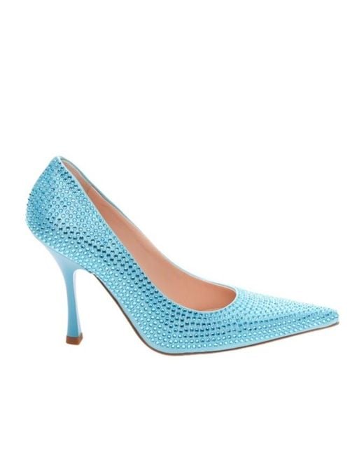 Liu Jo Blue Pointed Heel Pumps