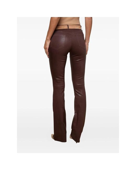 L'Agence Purple Selma Coated Flared Jeans