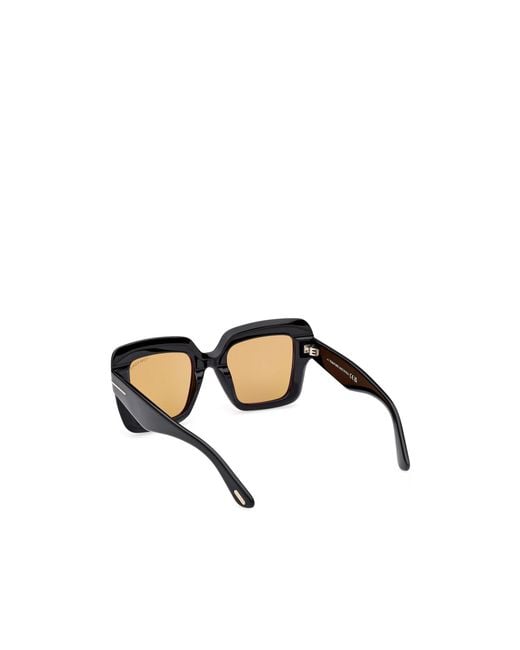 Tom Ford Metallic Eyewear Esma Oversized Frame Sunglasses for men
