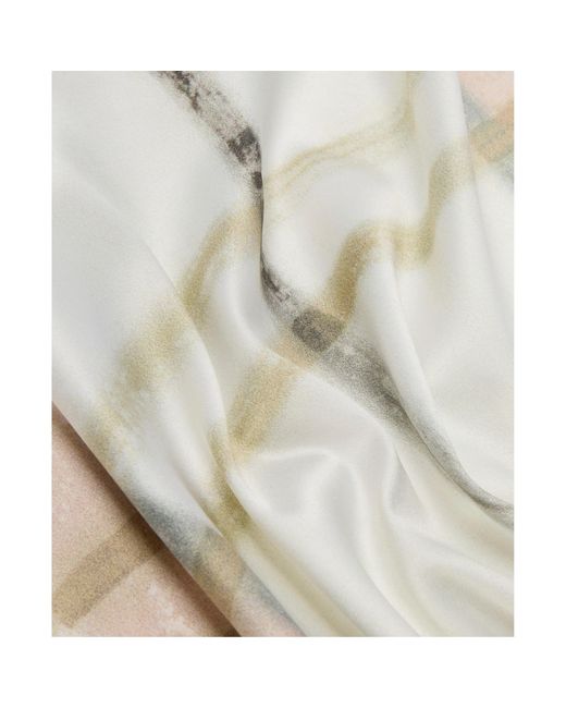 Barbour White Gianna Plaid Scarf