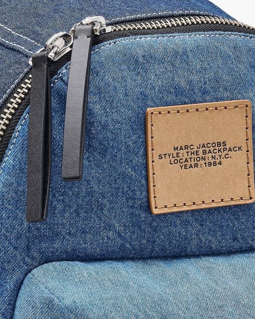 Marc Jacobs Blue Large The Colourblock Denim Backpack