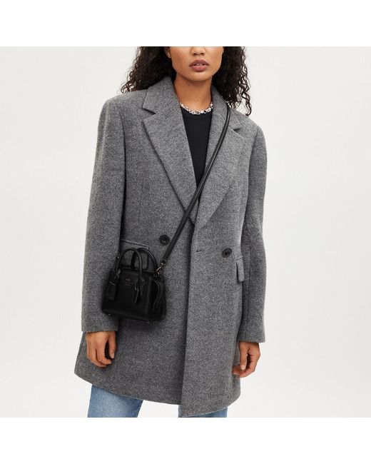 COACH Black Mini Andrea Logo Shoulder Bag