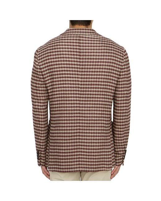 Lardini Brown Long Sleeved Suit Jacket for men