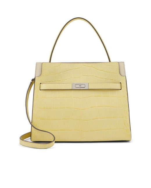 Tory Burch Metallic Lee Radziwill Top Handle Tote Bag