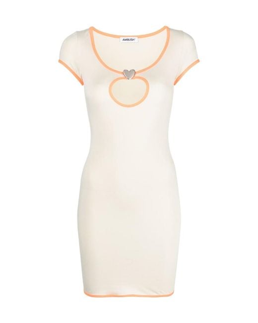 Ambush White Cut-Out T-Shirt Minidress