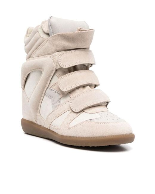 Isabel Marant Natural 80mm Bekett Touch-strap Sneakers