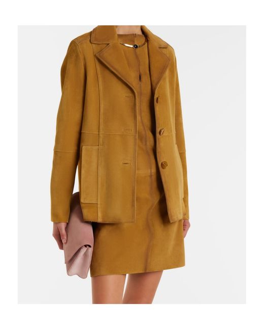 Dorothee Schumacher Brown Single-Breasted Leather Jacket