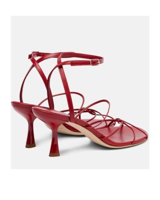 Christopher Esber Red Blaze Leather Sandals