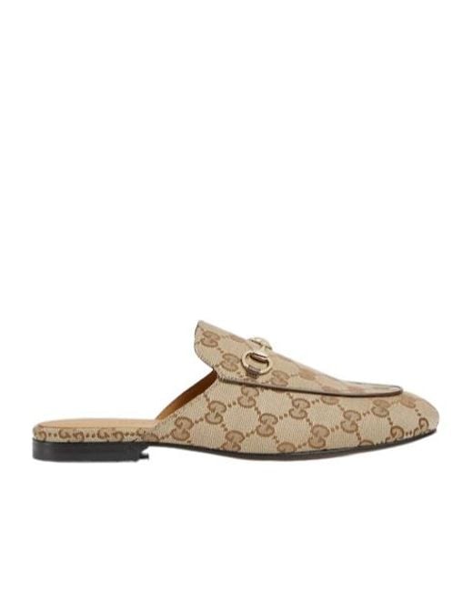 Gucci White Princetown Slippers