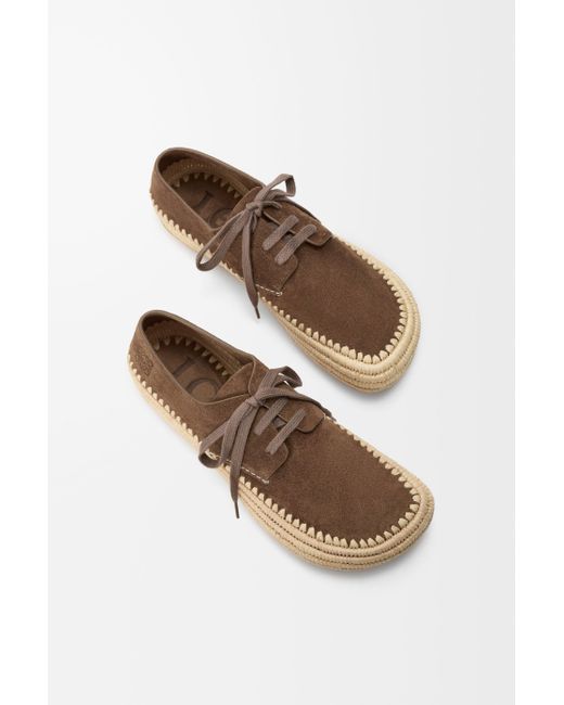 Loewe Brown Rio Debossed-Logo Espadrilles for men