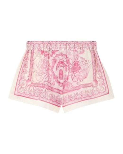 Versace Pink Printed Beach Shorts
