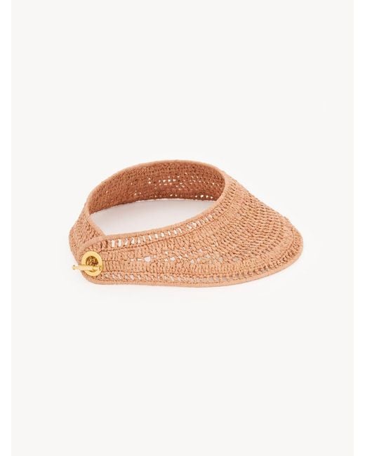 Chloé Pink Woven Straw Hat