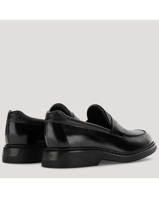 Hogan Black H576 Slip-On Loafers for men