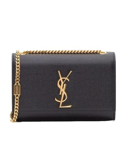 Saint Laurent White Kate Logo Plaque Small Crossbody Bag