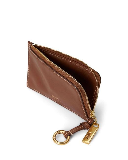Polo Ralph Lauren Brown Zip Leather Wallet