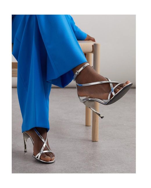 McQueen White Strapped Heeled Sandals
