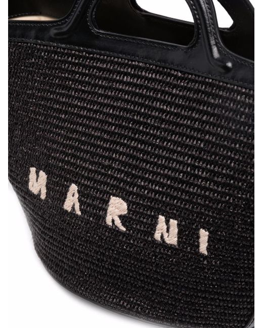 Marni Black Tropicalia Small Tote Bag