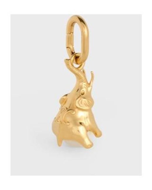 Céline Metallic Charms Elephant On Pearl