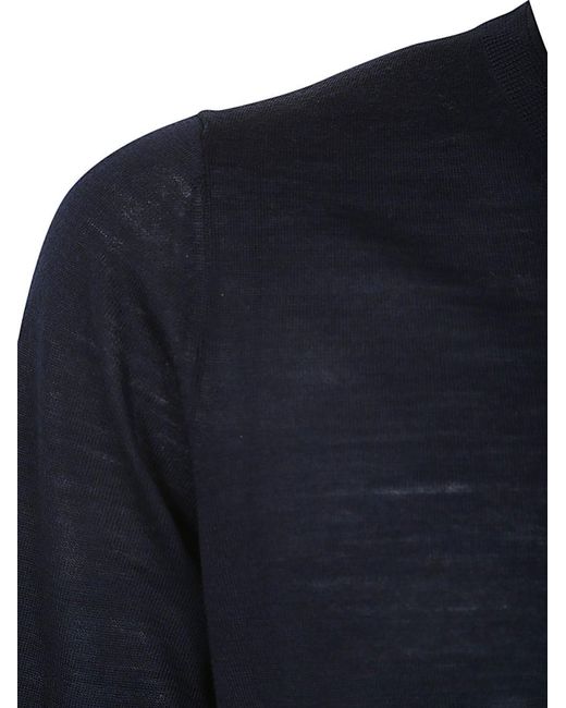 Ballantyne Blue V-Neck Wool Jumper for men