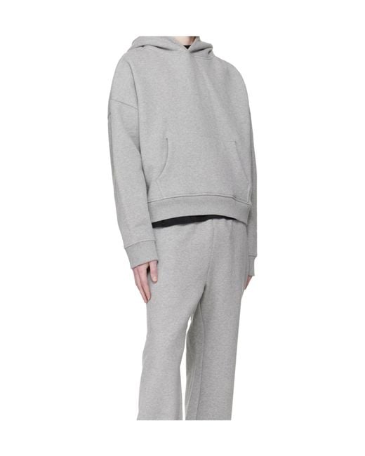 Entire studios Gray Mélange-Effect Hoodie for men