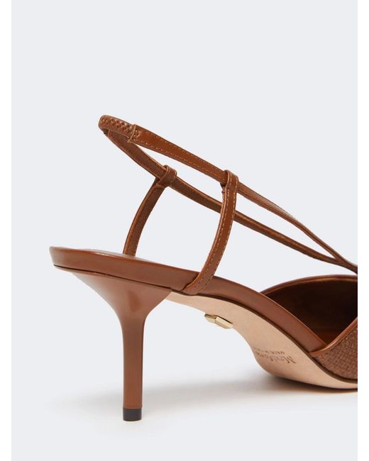 Max Mara Brown Pointed Toe Slingback Pumps