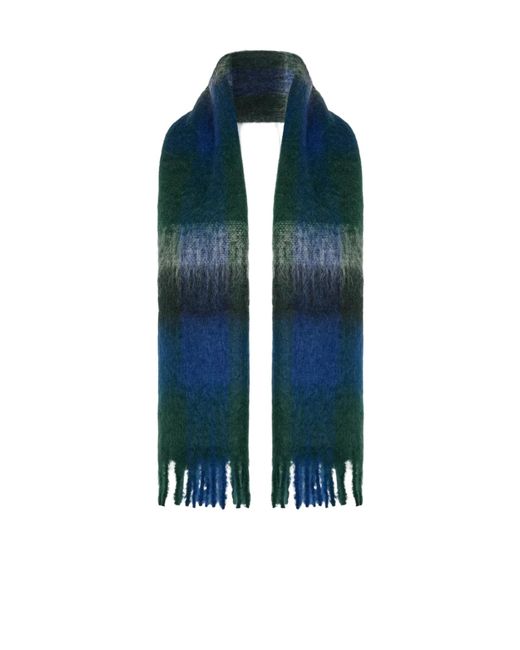 The Row Blue Plaid Scarf for men