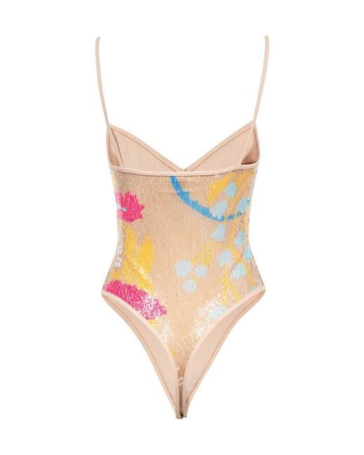 DSquared² Pink Sequin-Embellished Swimsuit