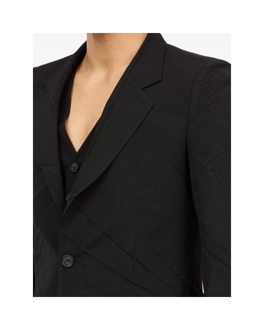MM6 by Maison Margiela Black Single-Breasted Blazer for men