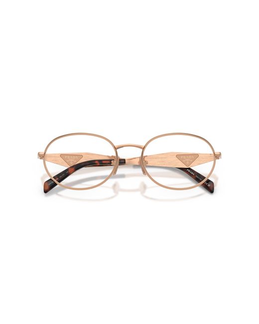 Prada Natural Eyewear Oval Frame Glasses