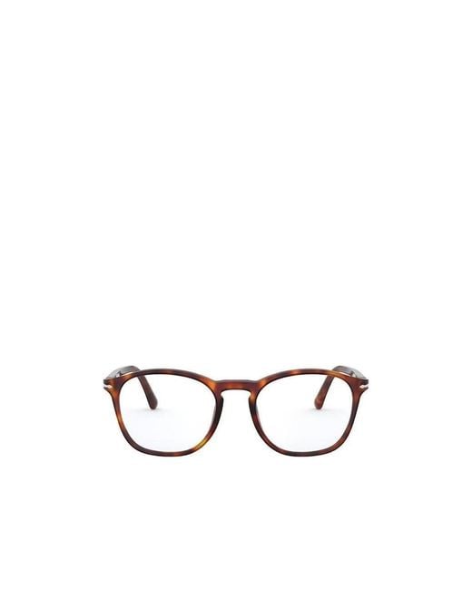 Persol White Round Frame Glasses for men