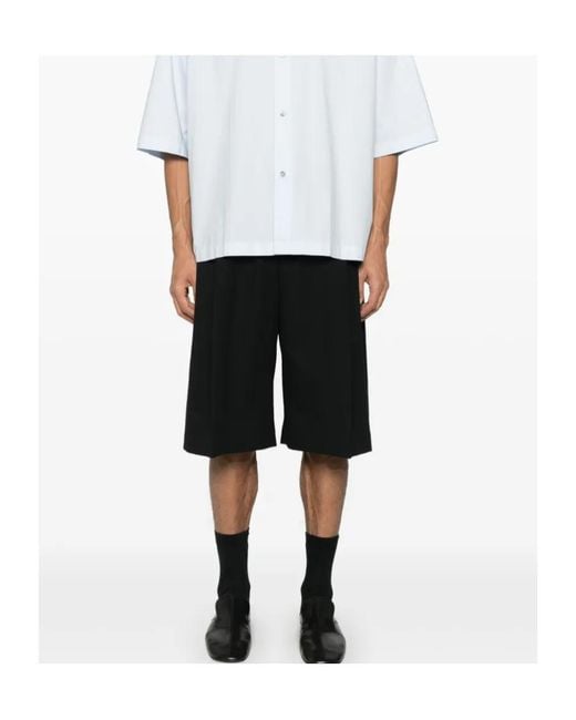 Studio Nicholson Black Fowld Tailored Shorts for men